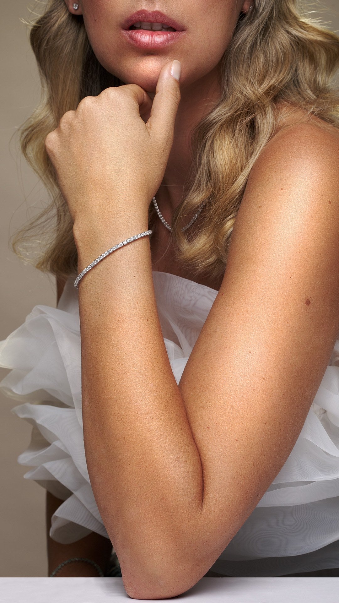 Pulseira Riviera Clássica Diamantes 2,7mm em ouro branco – foto 2