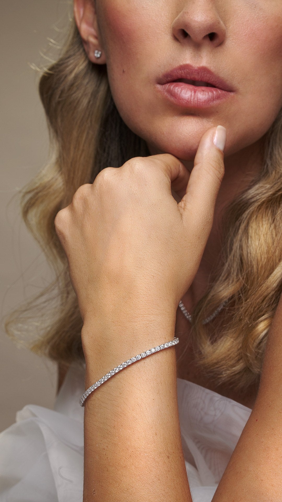Pulseira Riviera Clássica Diamantes 2,7mm em ouro branco – foto 3