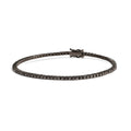Pulseira Riviera Clássica Diamantes Negros 1,9mm em ouro com banho de ródio negro – Rainha da Riviera
