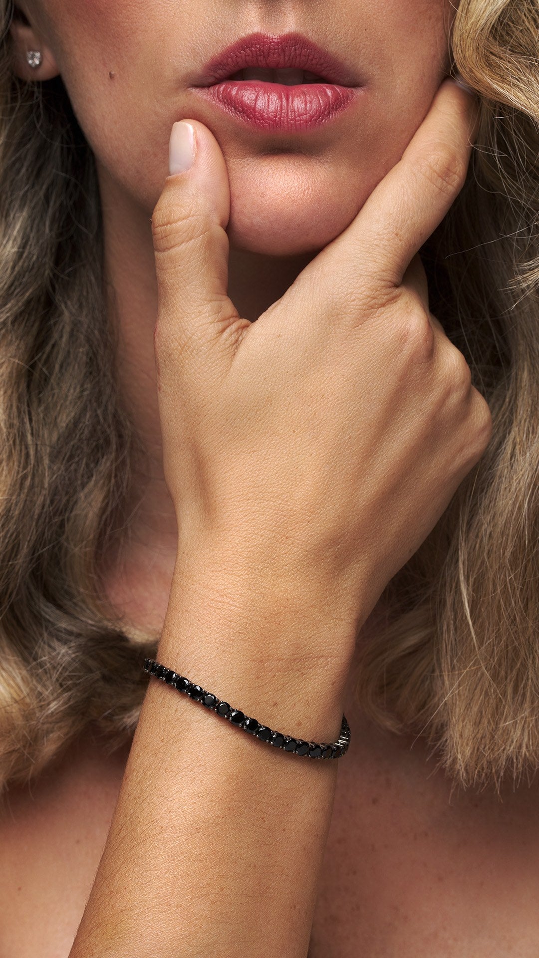 Pulseira Riviera Clássica Turmalina Negra 3,8mm em ouro com banho de ródio negro – foto 2