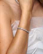 Pulseira Riviera Diamantes Baguete em ouro branco – Rainha da Riviera