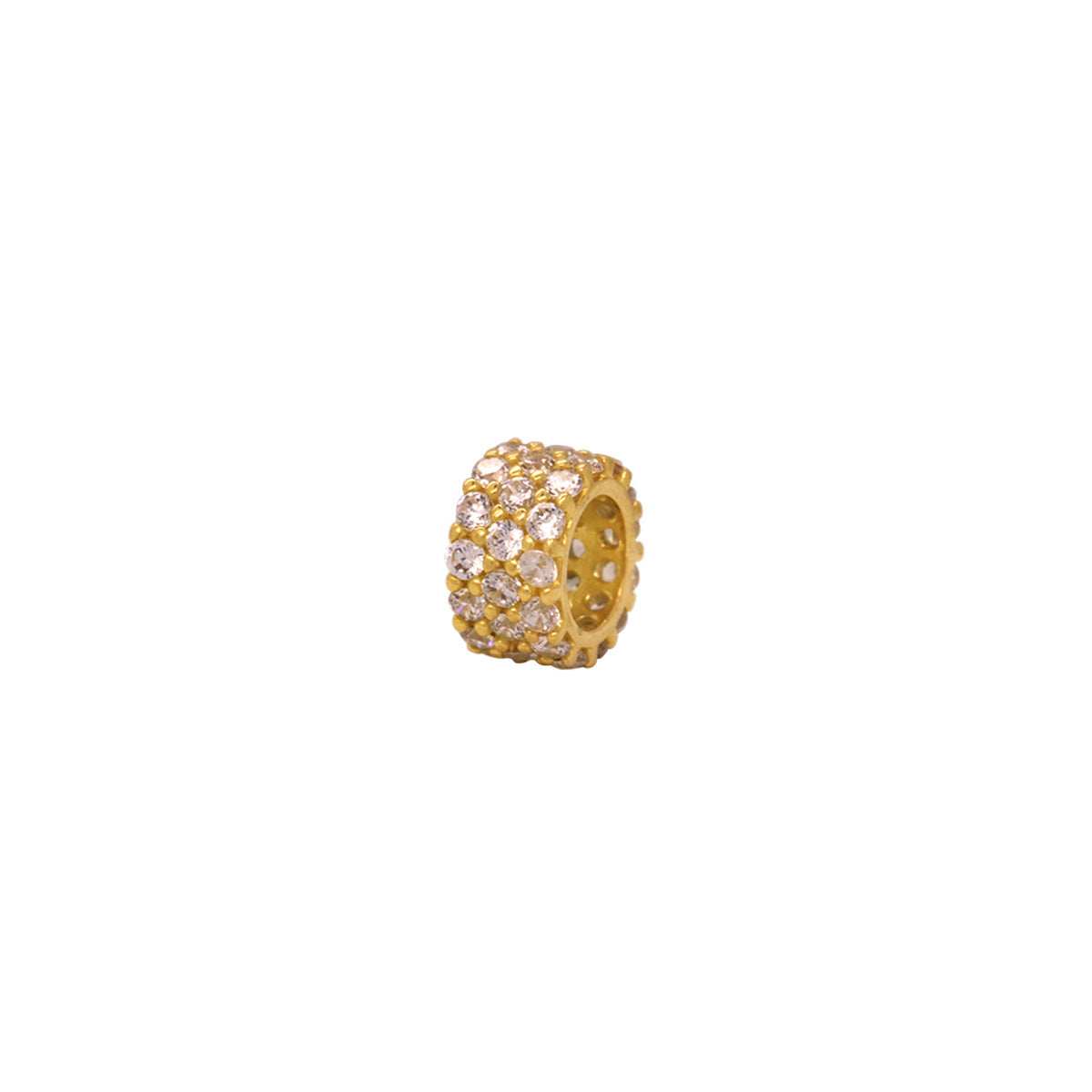 Separador de Pingentes 3 Carreiros Cravejados Zircônias em Ouro 18K